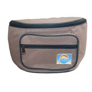 Vintage Thermosac Fanny Pack Cooler Hip Bag Concert Games Parties College‎ Tan